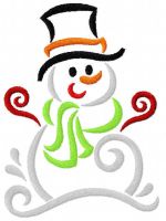 Funny snowman free embroidery design