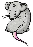 Sad little mouse embroidery design