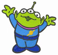 Happy Little Green Man embroidery design