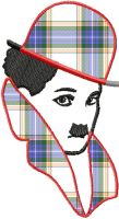 Charlie Chaplin embroidery design