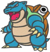Blastoise embroidery design