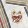 Embroidered White terrier design on kitchen towel