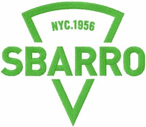 Sbarro logo one colored embroidery design