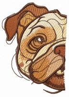 Hiding around the corner embroidery design