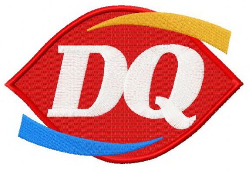 Dairy Queen logo machine embroidery design      