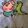 Peppa Pig with caterpillar design embroidered