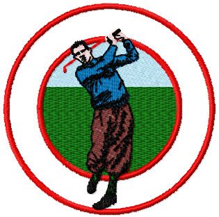 golf badge free machine embroidery design
