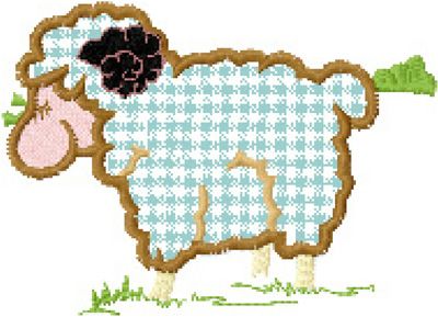 Lamb free applique embroidery design