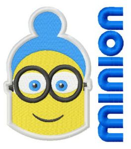 Happy Minion 3 embroidery design