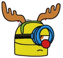 Minion in deer costume 3 embroidery design