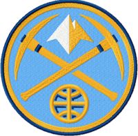 Denver Nuggets logo embroidery design