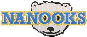 Alaska Nanooks Wordmark Logo embroidery design