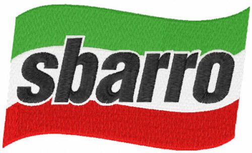 Sbarro classic logo embroidery design