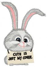 Cute is just my cover embroidery design