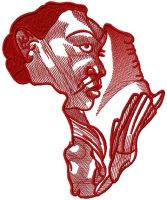 Africa woman art 2 embroidery design