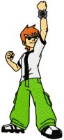 Ben 10 hero embroidery design