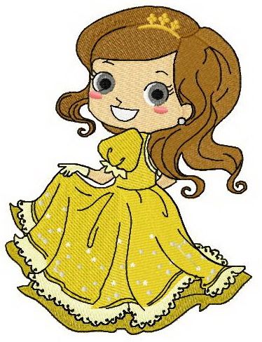 Young Belle machine embroidery design