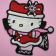 Hello Kitty Christmas dance embroidery design on patch