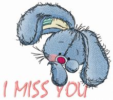 I miss you 6 embroidery design