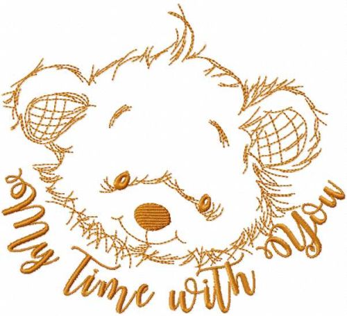My time with you free machine embroidery design