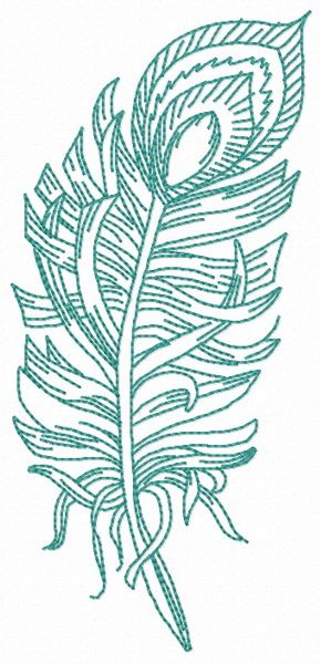 Feather 44 machine embroidery design