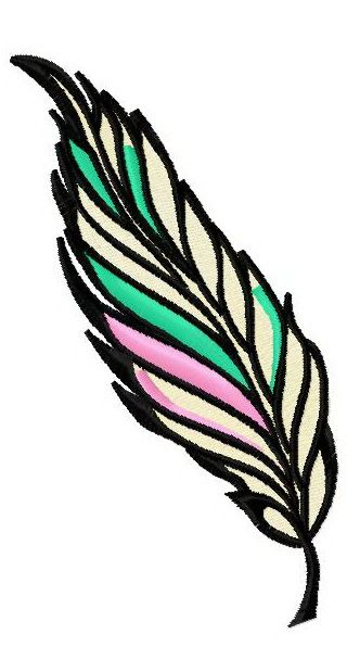 Feather 12 machine embroidery design
