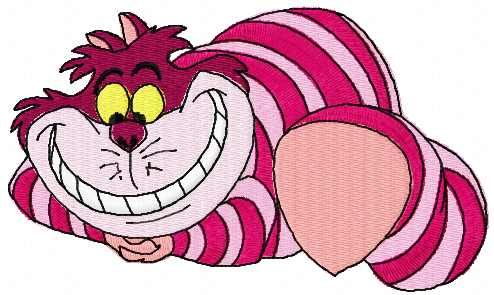 Cheshire Cat embroidery design 15
