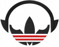 Adidas music embroidery design