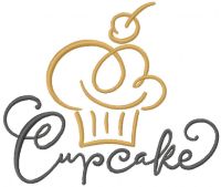 Cupcake decor embroidery design