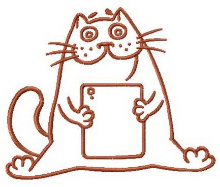  Cats like computer games too machine embroidery design