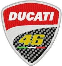 Ducati 46 Rossi logo embroidery design