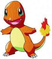 Charmander embroidery design