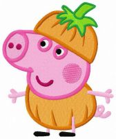 Pig the pumpkin embroidery design