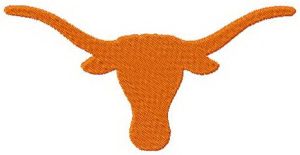 Texas University Longhorns logo embroidery design