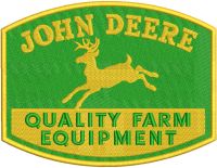 John Deere quality farm equipment embroidery design