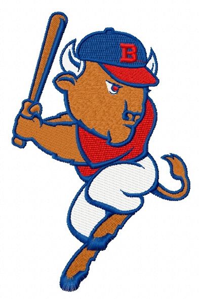 Buffalo Bisons logo 3 machine embroidery design