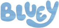 Bluey logo embroidery design