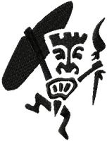 Aboriginal dancing 2 embroidery design