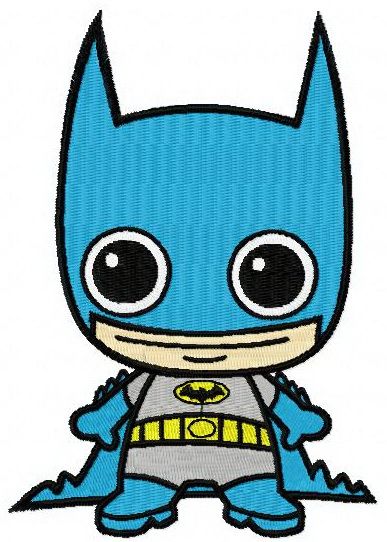 Chibi Batman machine embroidery design