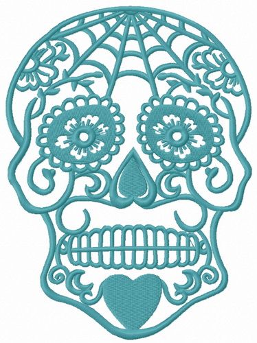 FSL skull machine embroidery design
