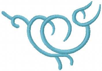blue swirl decoration free embroidery design