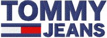 Tommy jeans logo embroidery design