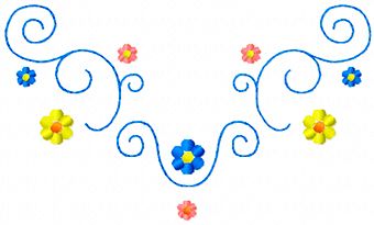 flower ornament free embroidery design