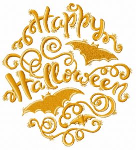 Happy Halloween embroidery design