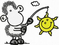 Sheepworld Sheep Suncatcher embroidery design