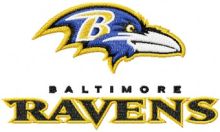 Baltimore Ravens Logo 3 embroidery design