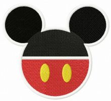 Mickey emblem embroidery design