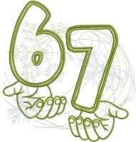 Viral Six Seven Meme embroidery design