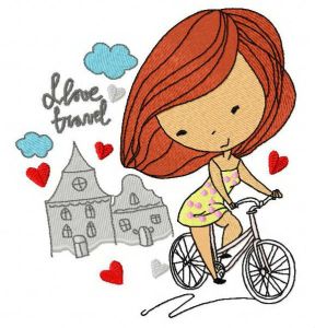 I love travel 2 embroidery design