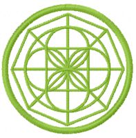 Oriental round decor embroidery design